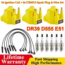 NEW 3 Ignition Coil + 6 Spark Plug + Wire set for Buick Lucerne 1996-2008 DR39