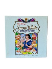 Disney Snow White Laserdisc Movie Deluxe CAV VTG Box Set 2 W/ Book  Lithographs