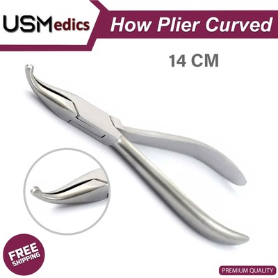 Curved Dental Plier 14cm – Angled Wire Bending Tool For Ortho Braces & Lab Work