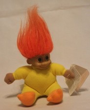 Troll Doll Luv-Pet Orange Hair In Duck Bird Chicken Outfit Vintage Russ- No Hat