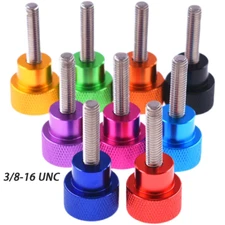 3/8-16 UNC Knurled Thumb Screw Colourful Aluminum Alloy Hand Grip Knob L=6-100mm