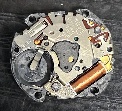 Shiojiri Seiko V515 A Quarz Bewegung Uhren Not Tested für Parts/Restore As-Is