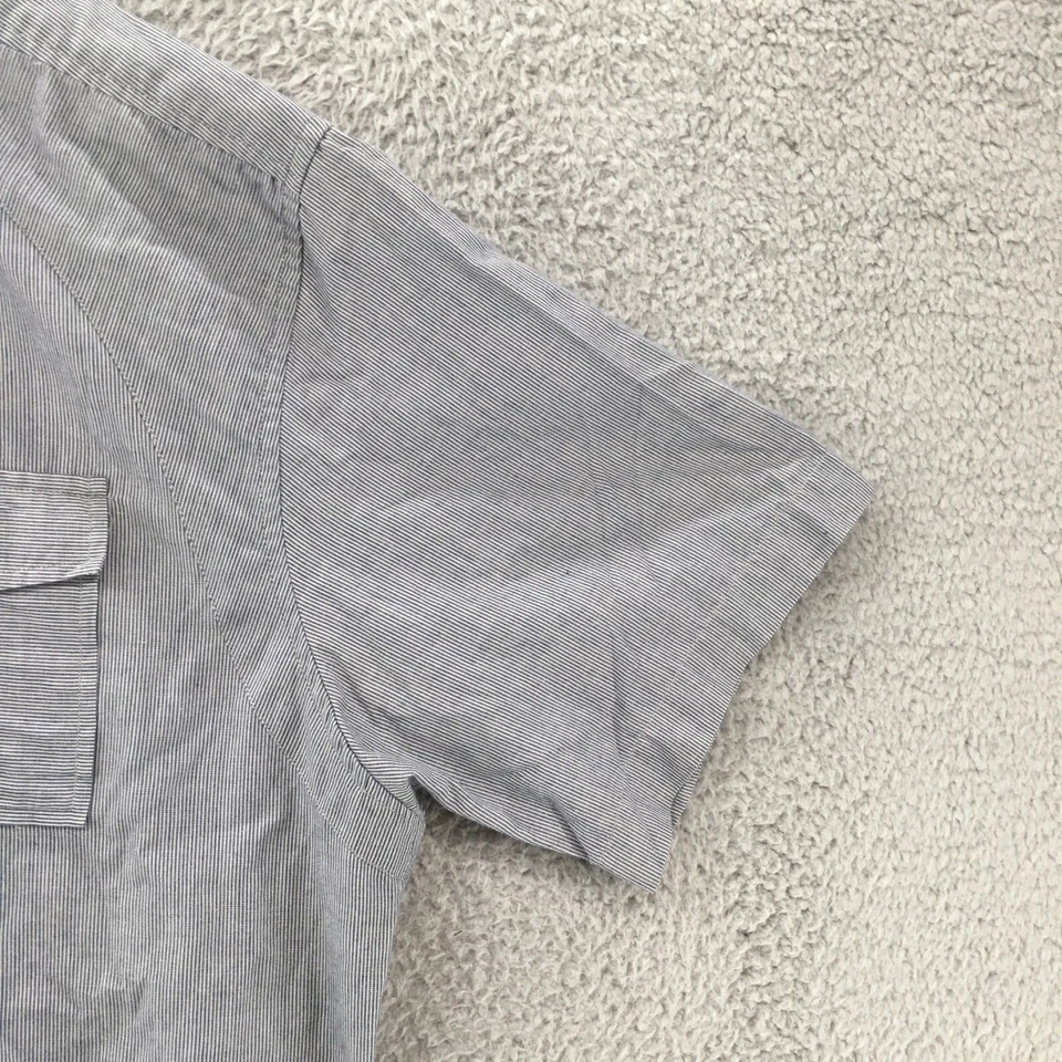 Zoo York Button Up Shirt Mens XXL Gray Short Sleeve Chest Pocket Casual Collared - Image 3 of 4