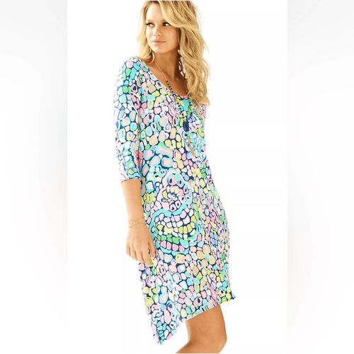 LILLY PULITZER- Ariana Gypsy Jungle Print Swing Asymmetrical Dress, Size M - Picture 6 of 14