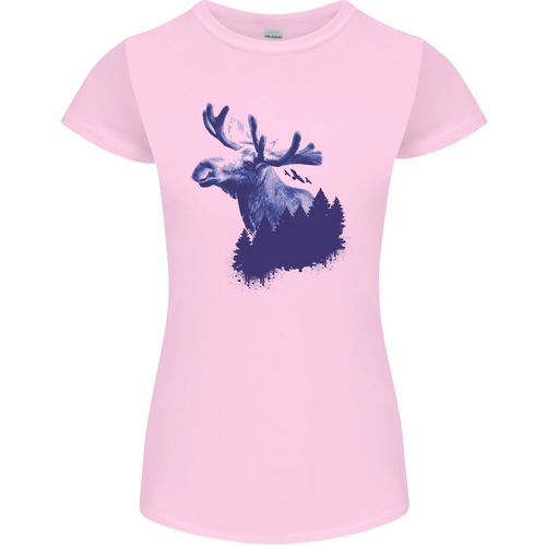 Moose Forest Ecology Environment Womens Petite Cut T-Shirt - Picture 23 of 61