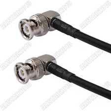 BNC Male Right Angle to BNC Plug Male Right Angle RA Pigtail RF Cable RG58 30cm