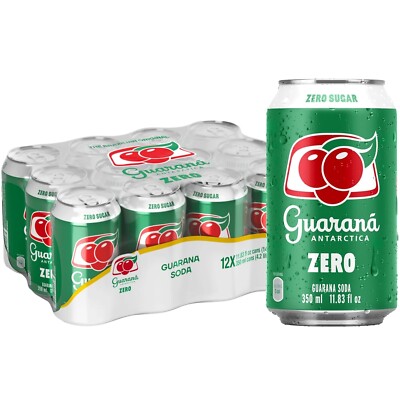 Guaraná Antarctica Zero, The Brazilian Original Guaraná Soda, Zero Sugar, 11.83