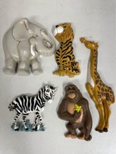 Set of 5 vintage zoo animals wall decorations kids baby room accent pieces burwo