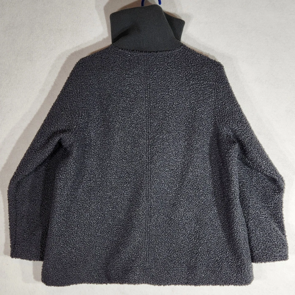 Pullover Lands End para mujer talla grande gris pequeño cálido informal acogedor bolsillo al aire libre Foto 2 de 4