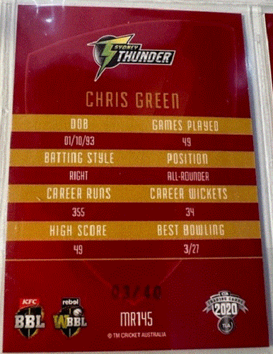 2020/21 CA Traders Cricket MOJO Ruby, Individual Card Sale only Nr-Mint. - Picture 91 of 99