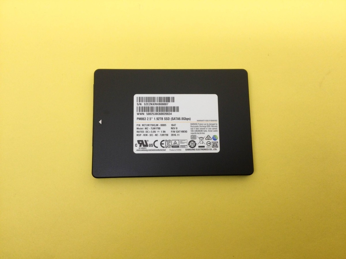 MZ-7LM1T90 SAMSUNG PM863 1.92TB SATA 6Gbps 2.5'' ENT SSD