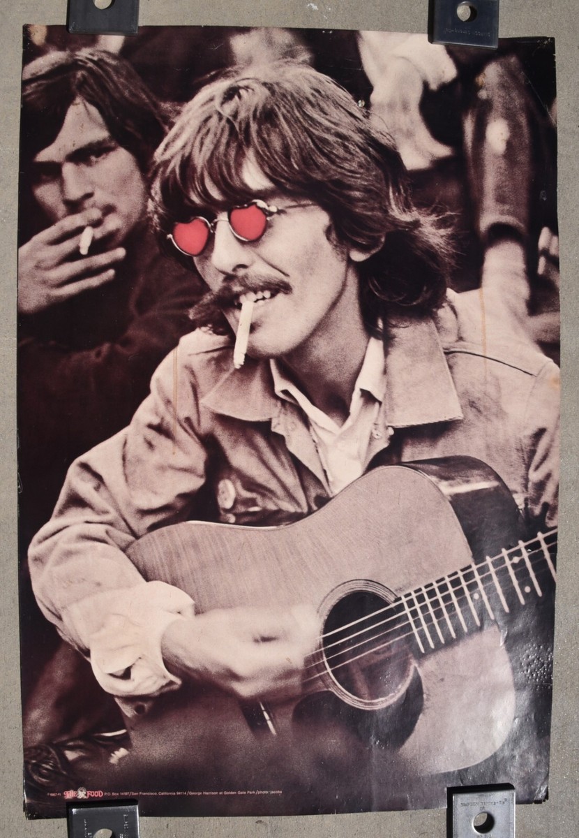 George Harrison Original Poster Playing in Golden Gate Park 1967