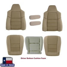 Front Tan Cloth Seat Covers For Ford F250/F350/F450 XLT 2003 2004 2005 2006 2007
