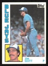 1984 Topps JIM GOTT Autograph Baseball card TORONTO BLUE JAYS #9 auto