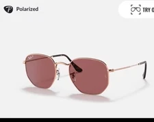 Authentic RAY BAN RB3694 9202 G3 CHROMANCE HEXAGONAL FLAT LENSES 53-20 145 2P