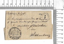 1849 Soldatenbrief mit Inhalt von Cossen nach Wittenberg mit Dienstsiegel; 61976