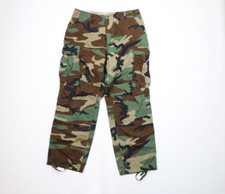 Vtg 80s Mens Medium Short Woodland Camouflage Combat Cargo Pants Trousers USA