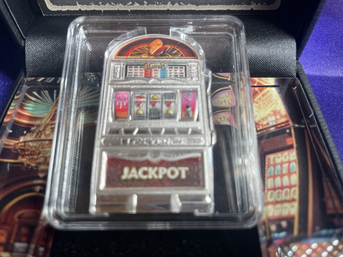 2024 Cameroon 777 SLOT MACHINE Shaped 1 Oz Silver Coin 2000 Francs