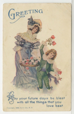 Humor Postcard Future Days Be Blest With Things That You Love Best vintage F18