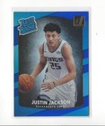 2017 Panini Donruss Basketball Holo Blue Laser Justin Jackson #158