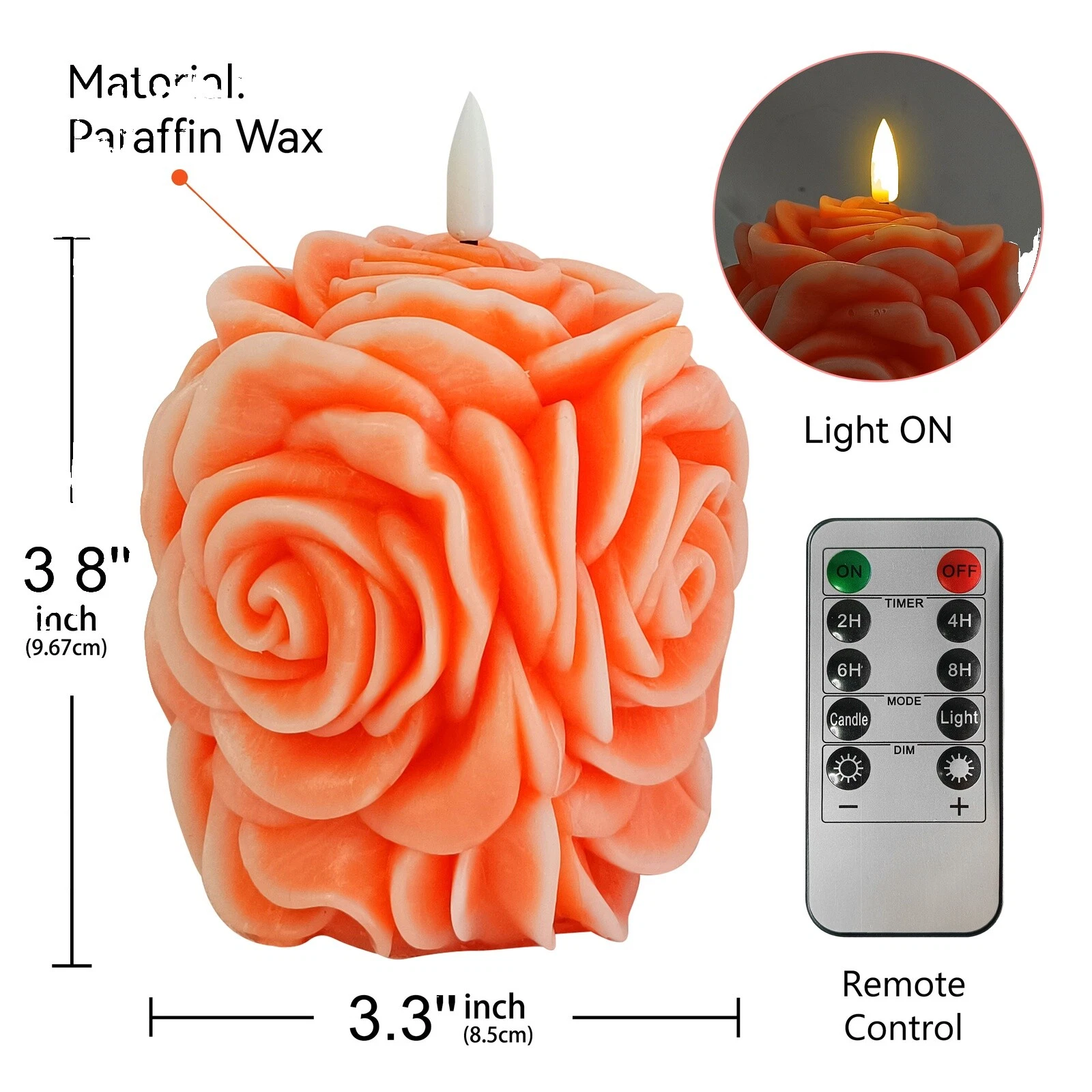 Velas de Parafina Led/sem chama