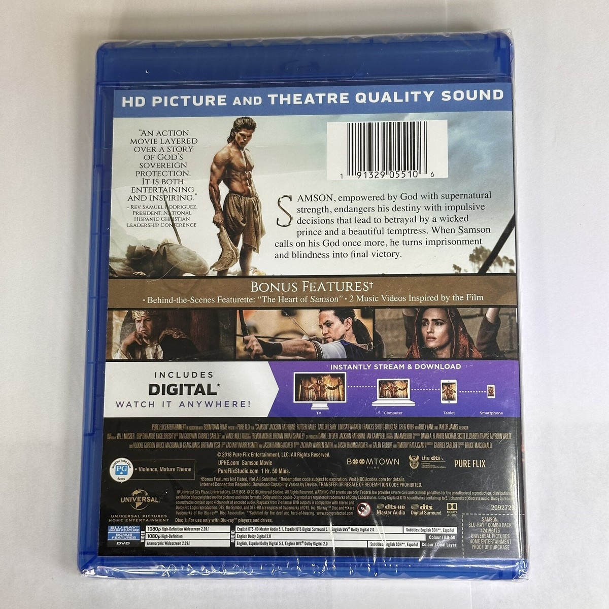 mrn Samson (Bluray) + DVD+Digital HD Movie Jackson Rathbone Rutger