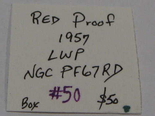 RED PROOF 1957 Lincoln Wheat Penny NGC PF67RD. #50 - Picture 6 of 6