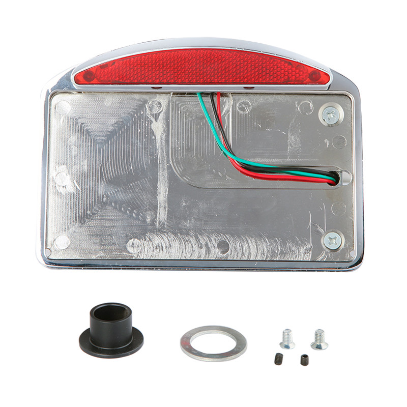 Side Axle Mount License Plate Bracket Tail Light For Chopper Motor