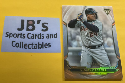 2019 Topps Triple Threads Miguel Cabrera Amber Parallel # 037/199 Detroit Tigers