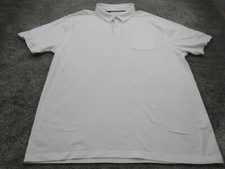 Under Armour Polo Top 2XL XXL Loose Fit Short Sleeve Collared Button Up White