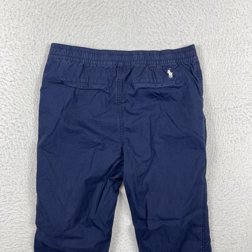 Polo Ralph Lauren Pants Boys XL Blue Jogger Zip Pockets Preppy School Travel - Picture 13 of 15