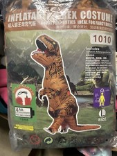 T-REX Dinosaur Inflatable Costume Adult Suit Outfit For Halloween Cosplay Party