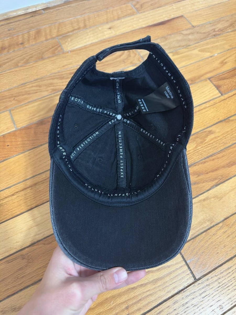 Martine Rose Signature Denim Cap Hat Washed Black | eBay