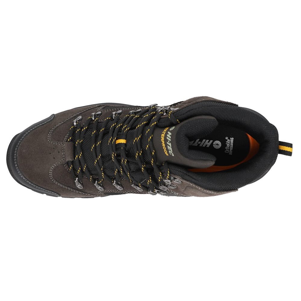 Hi-Tec Rock Mid Wp Lace Up Hiking Mens Brown Casual Boots