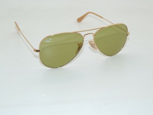 Ray Ban Aviator Evolve RB 3025 9064/4C Gold/Green Photochromic 55mm  Sunglasses | eBay