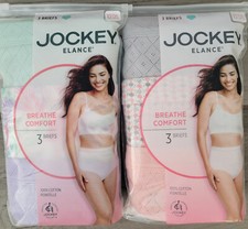 3 JOCKEY Elance 100 Cotton Pointelle Briefs Brief Panties Size 10 NIP
