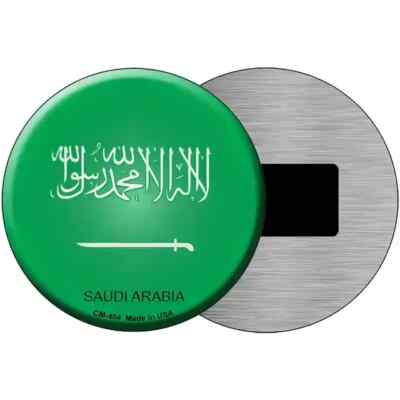 Saudi Arabia Country 3.5'' Magnet Plaque Fridge Refrigerator Kitchen Home Wall