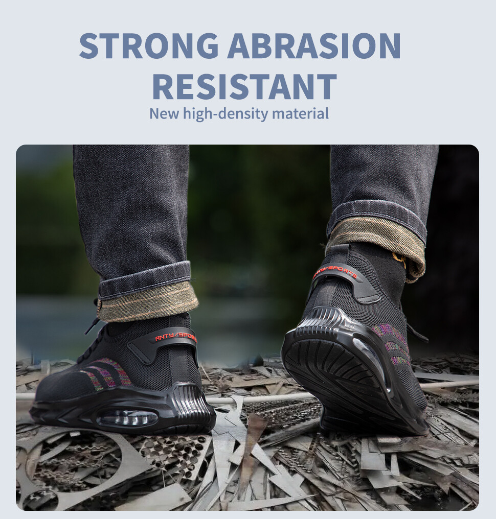 Air Cushion Safety Shoes Boots for Men Work Trainers Steel Lightweight