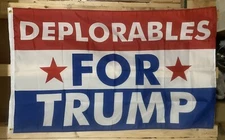 Deplorables For Donald Trump Flag FREE SHIP Save America Republican USA Sign 3x5