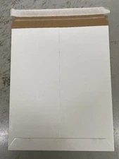 (50) U-Line White Self-Seal Stayflats Rigid Flat Mailer, 11" x  13 1/2" S-2666