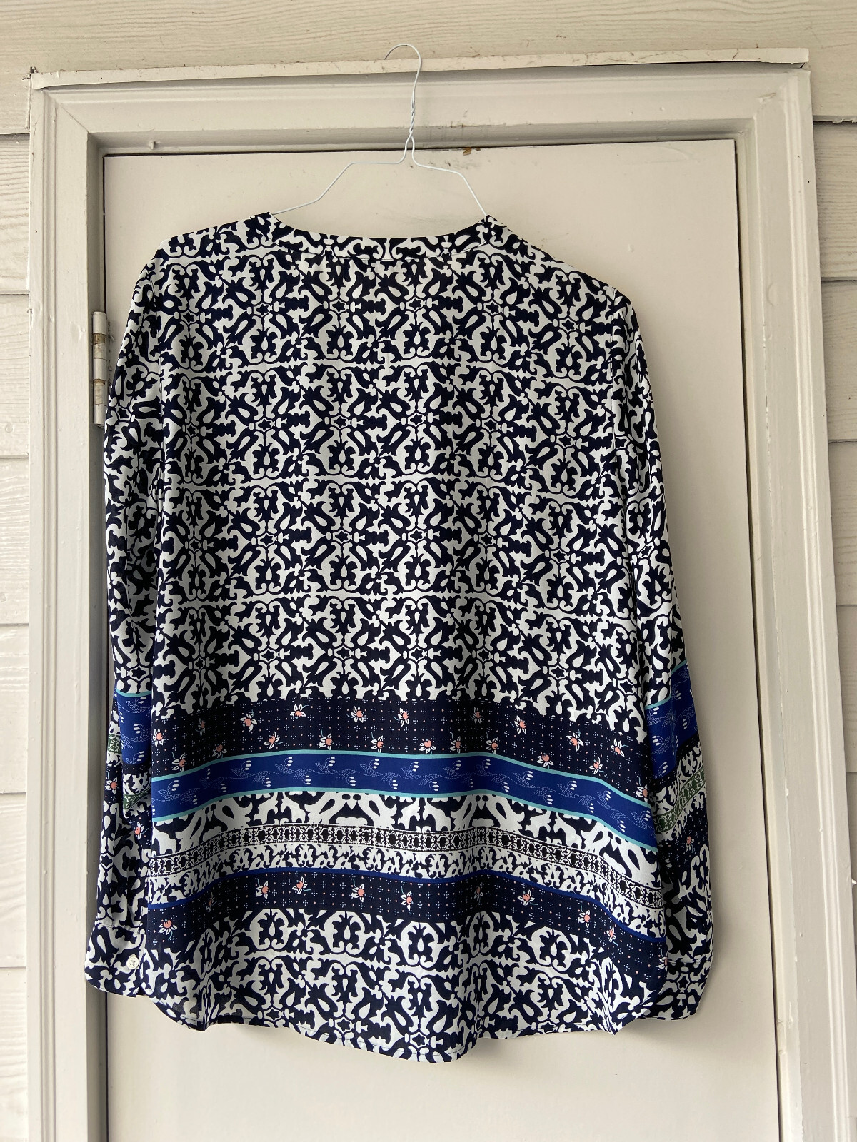 Womans LOFT Multicolor Half Button Blouse -  Size… - image 4