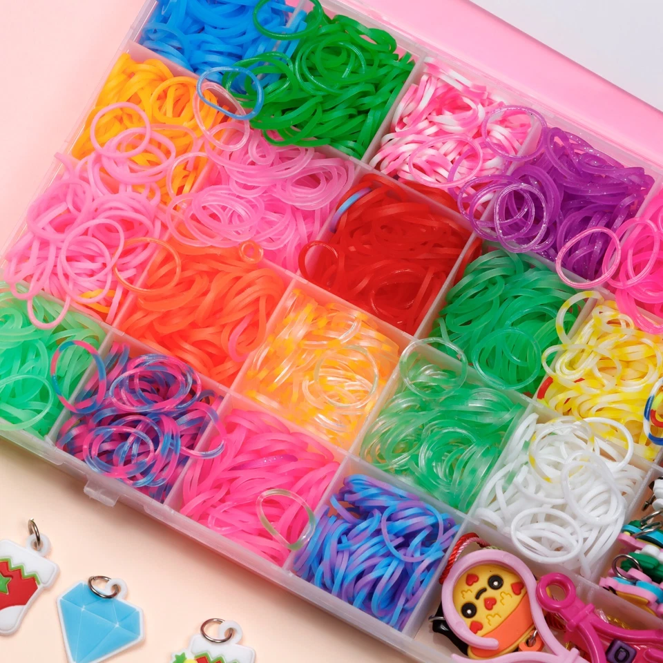 Incraftables Rubber Band Bracelet Making Kit. Rainbow Rubberband Set - Image 4 of 4