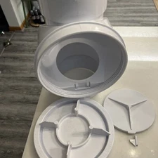 Oatey 43908 Backwater Valve 6-Inch PVC White See Photos Broken Flap