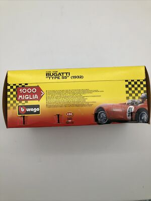 1/24 Bburago Bugatti Type 55 1932 1000 Miglia Diecast w/Original