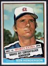 1976 Topps Baseball Card #464 Ken Henderson Traded Atlanta Braves EX *be