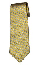 Vineyard Vines Silk Tie Yellow Blue White Sailfish Flags Men's