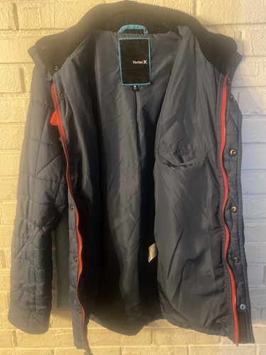 Hurley Color Block Covert Quilted Jacket Blue/Red Size M Surf Skate - Picture 8 of 12
