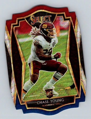 2020 Select Premier Level Tri-Color Die-Cut Chase Young #164 Rookie RC H101