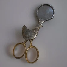 vintage egg topper or egg scissors shaped like chicken Hoffritz made in Germany