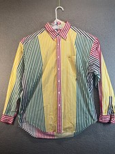 Vintage Tommy Hilfiger Button Down Striped Casual Preppy Shirt Men's XL